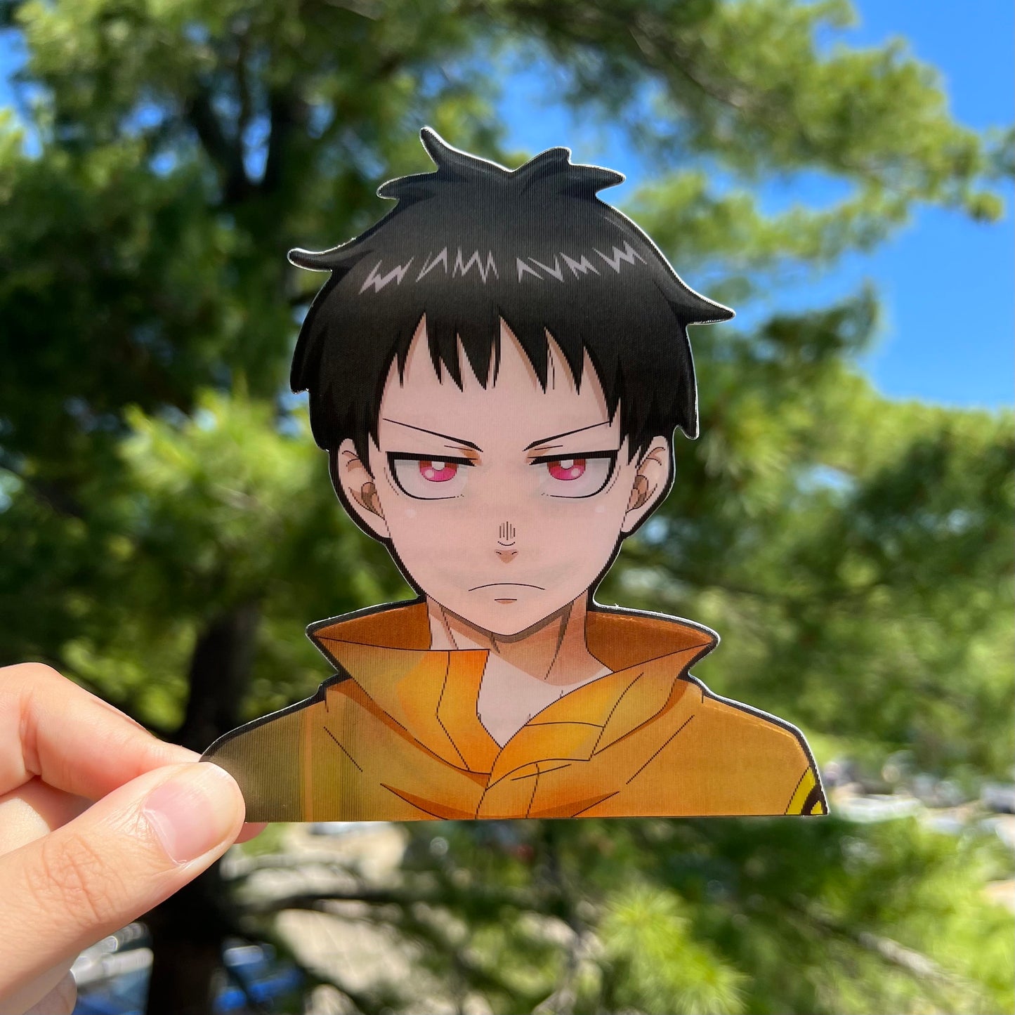 Smiling Flame Warrior Motion Sticker