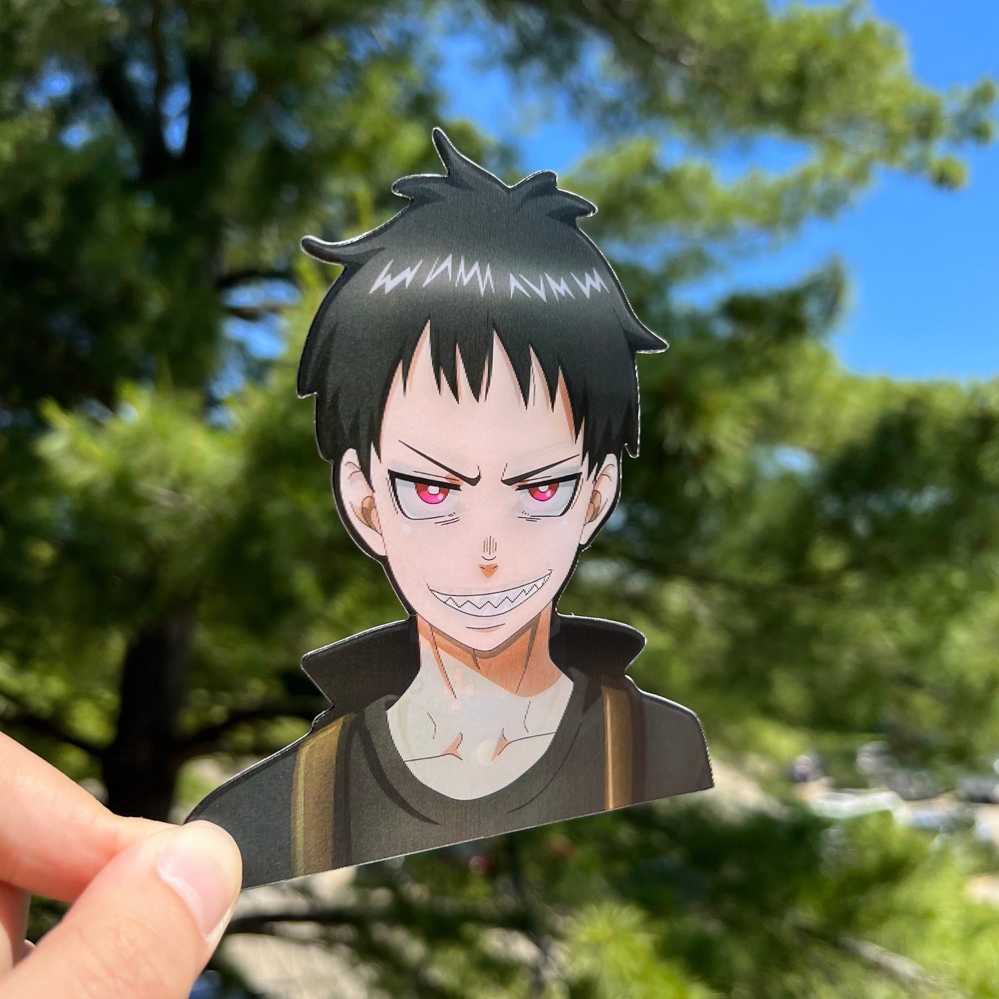 Smiling Flame Warrior Motion Sticker