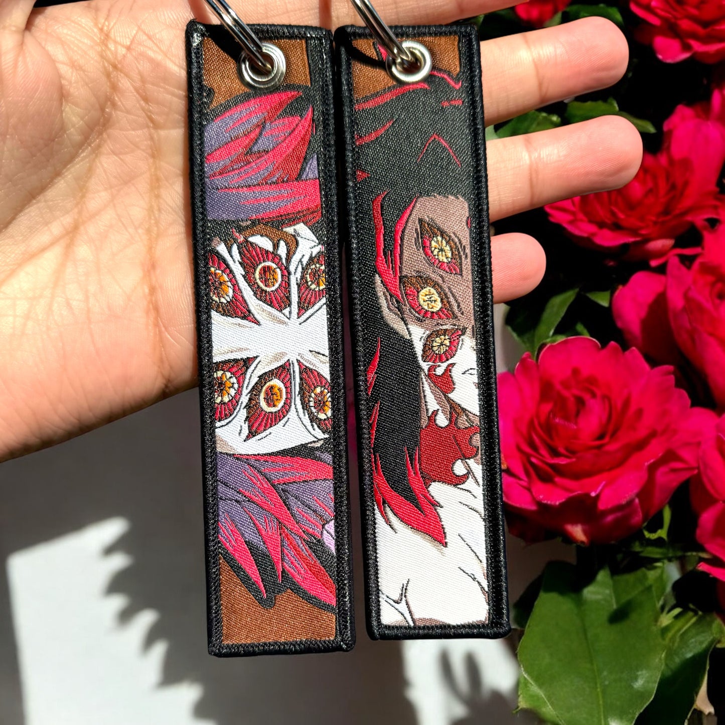 Moonlit Curse Embroidered Jet Tag Keychain