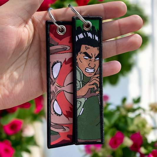 Strong Guy Embroidered Jet Tag Keychain