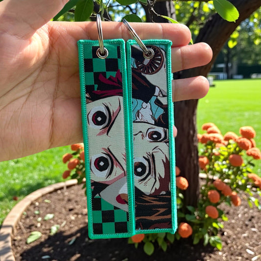 Gentle Slayer Embroidered Jet Tag Keychain