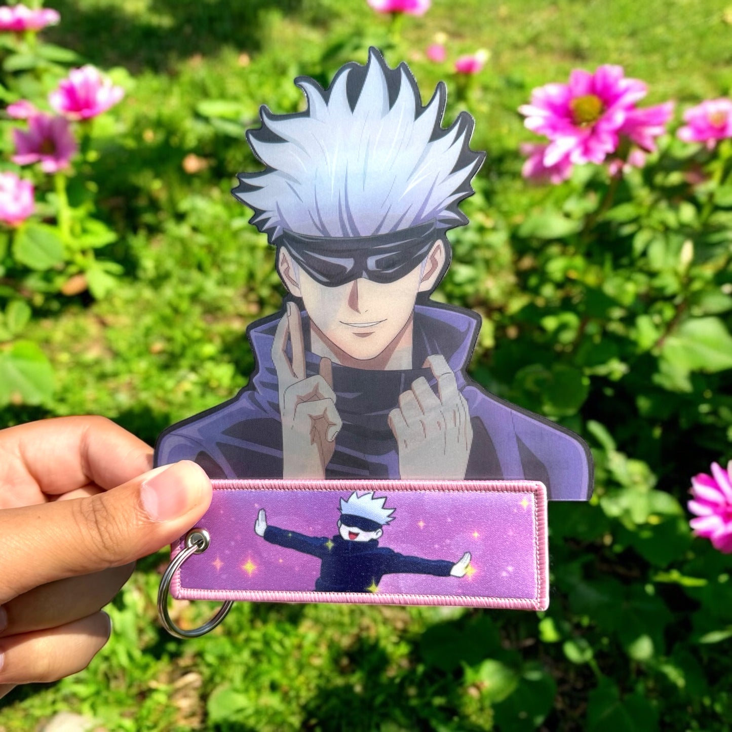 Blindfolded Force of Nature Motion Sticker/Embroidered Keychain (Bundle)