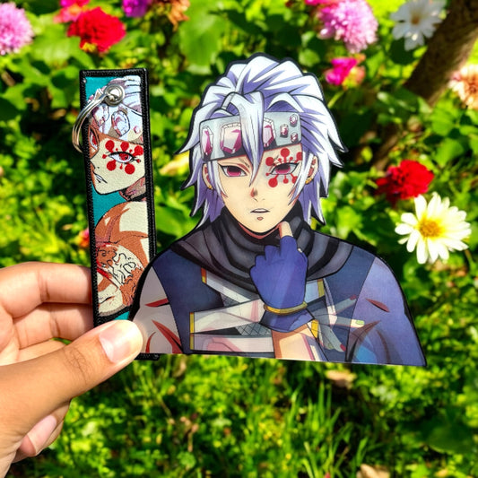 Flashy Motion Sticker/Embroidered Keychain (Bundle)