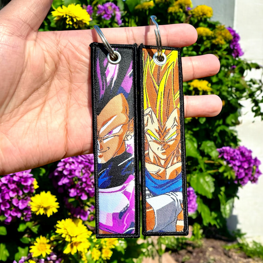 Purple Aura Embroidered Jet Tag Keychain