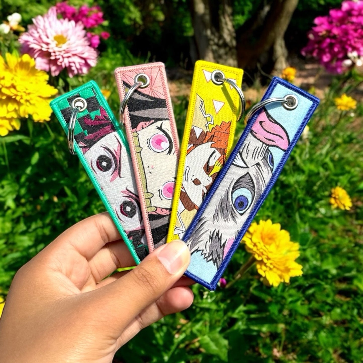 Oni Fighters Embroidered Jet Tag Keychain (Bundle)