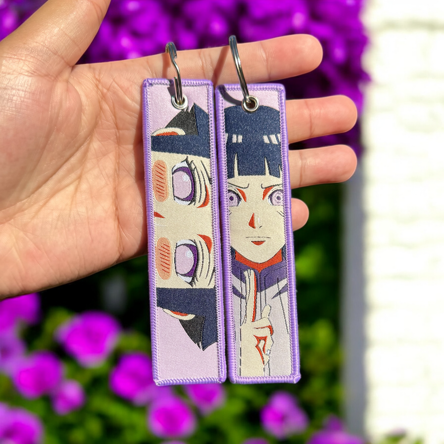 Shy Girl Embroidered Jet Tag Keychain