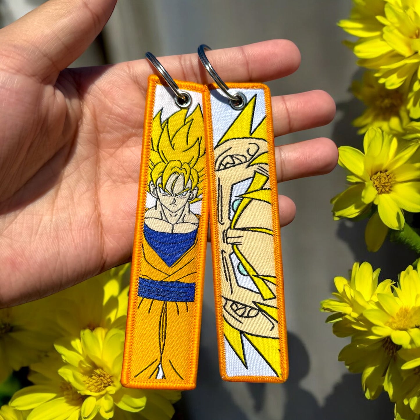 Golden Rage Embroidered Jet Tag Keychain