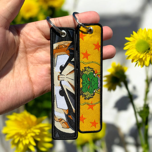 Legendary Warrior Aura Embroidered Jet Tag Keychain
