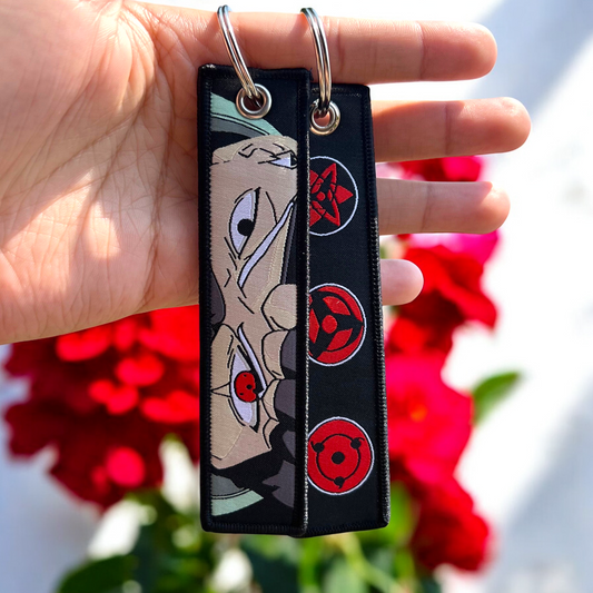 Silent Shadow Sensei Embroidered Jet Tag Keychain