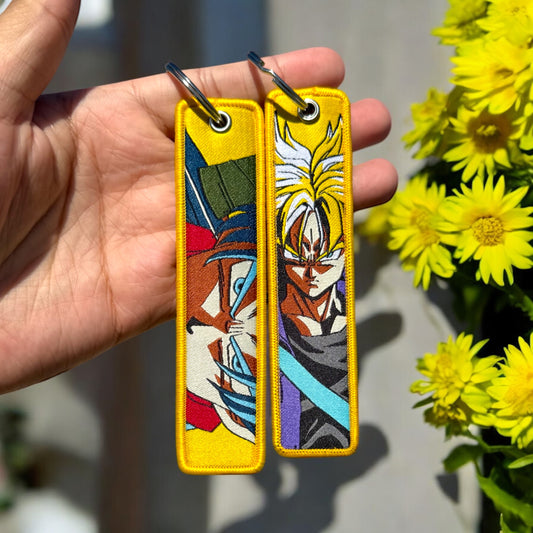 Time Traveler Warrior Embroidered Jet Tag Keychain