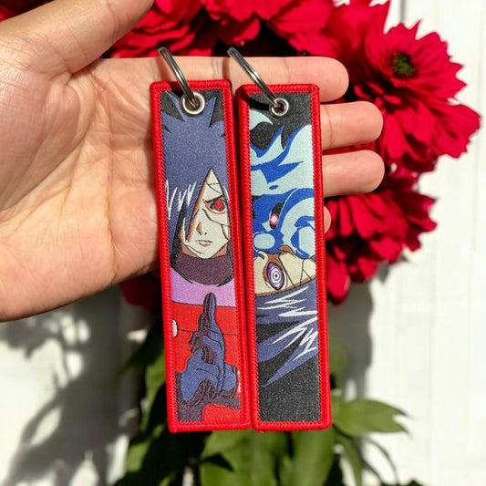 Blood Red Eclipse Embroidered Jet Tag Keychain