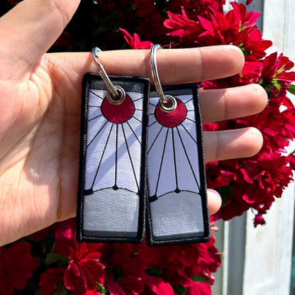 Demon Hunt Embroidered Jet Tag Keychain