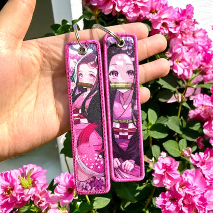 Pink Guardian Jet Tag Keychain