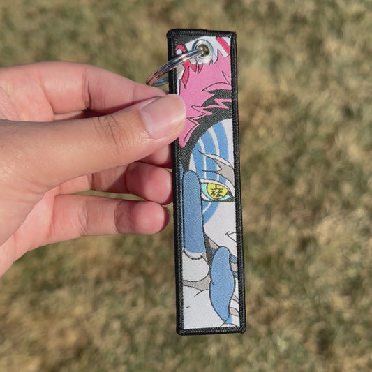 Fist of the Frozen Flame Embroidered Jet Tag Keychain