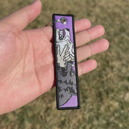 Shadow Summoner Embroidered Jet Tag Keychain