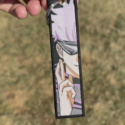 Blindfolded Master of Infinity Embroidered Jet Tag Keychain