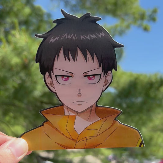 Smiling Flame Warrior Motion Sticker