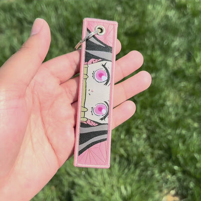 Gentle Demon Motion Sticker/Embroidered Jet Tag Keychain (Bundle)