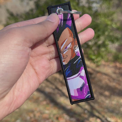 Purple Aura Embroidered Jet Tag Keychain