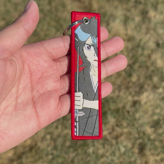 Ice Bound Soul Reaper Embroidered Jet Tag Keychain