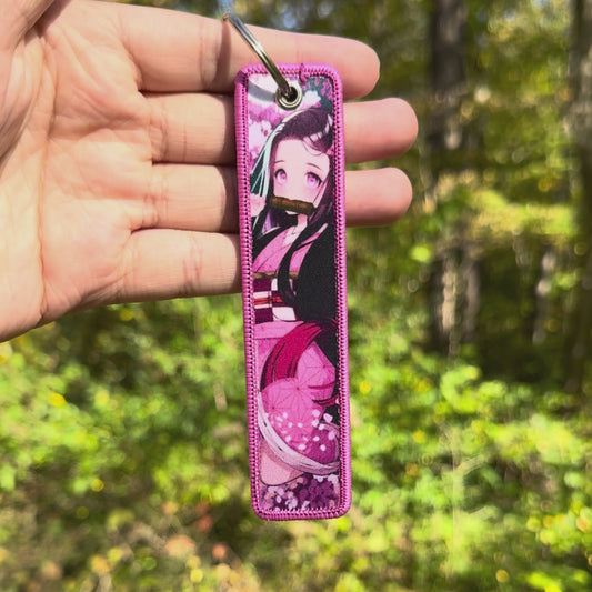 Pink Guardian Jet Tag Keychain