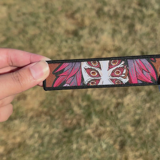 Moonlit Curse Embroidered Jet Tag Keychain