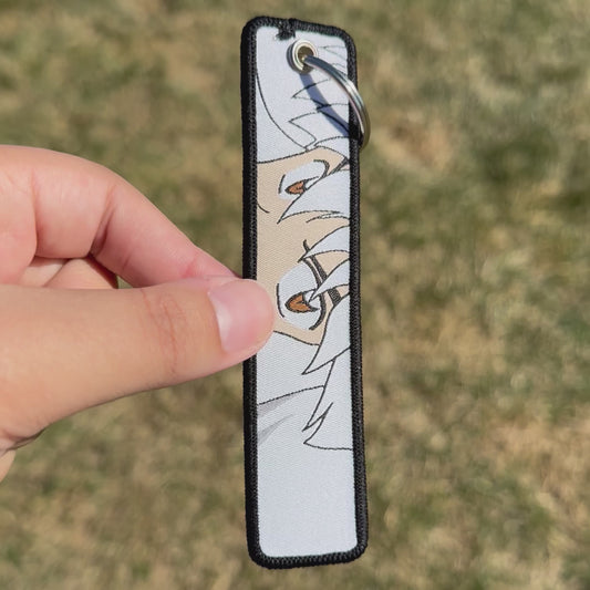 Half Demon Embroidered Jet Tag Keychain