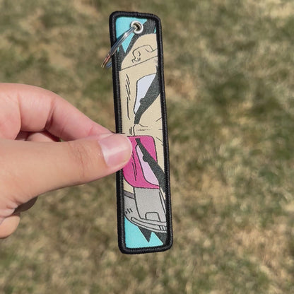 Ultimate Prince Embroidered Jet Tag Keychain