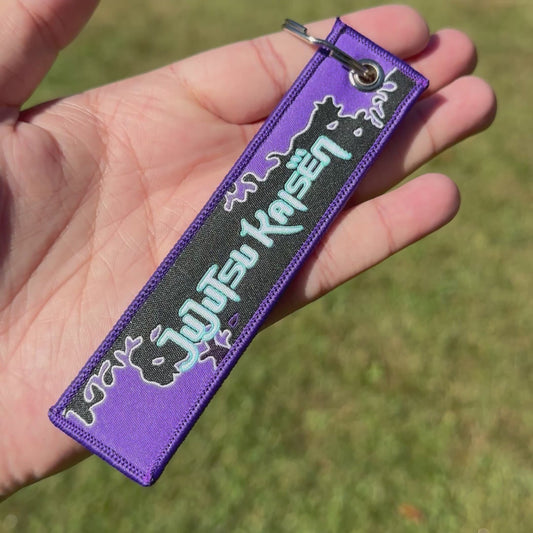 Blindfolded Sensei Jet Tag Embroidered Keychain