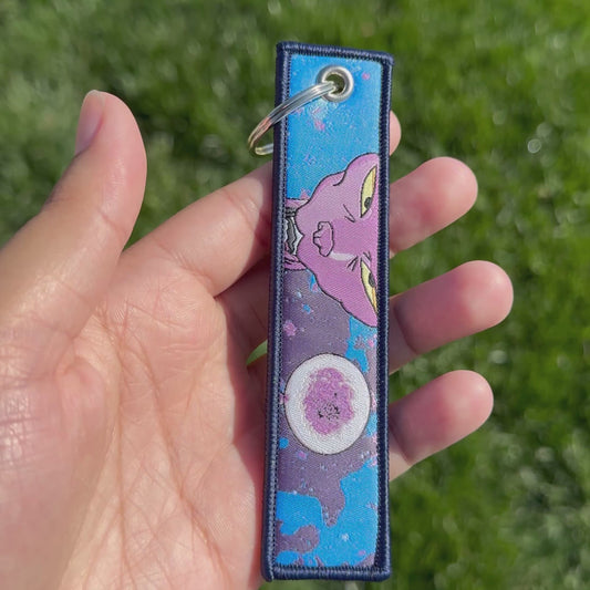 Kitty Embroidered Jet Tag Keychain