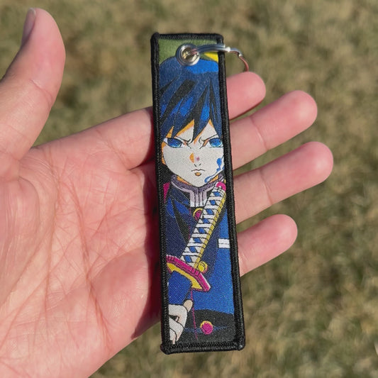 Water Breathing Pillar Embroidered Jet Tag Keychain
