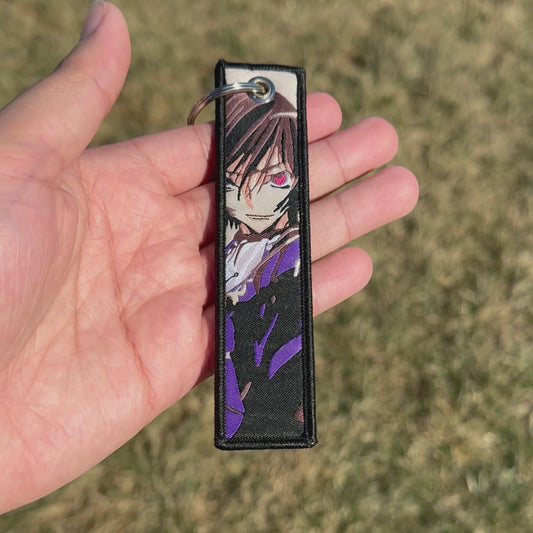 Genius Embroidered Jet Tag Keychain