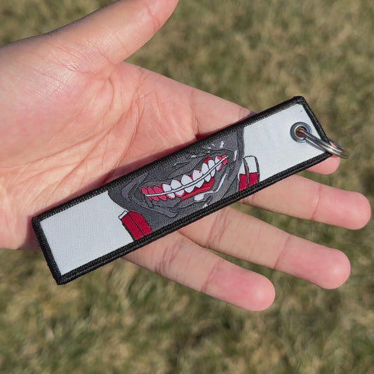 Ghoul of Two Worlds Embroidered Jet Tag Keychain