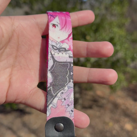Pink Hair Keychain Strap