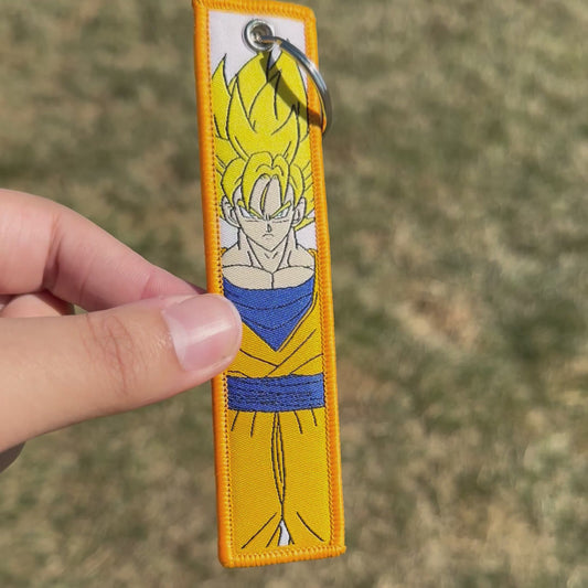 Golden Rage Embroidered Jet Tag Keychain