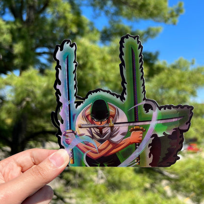 Three Blade Swordsman Motion Sticker
