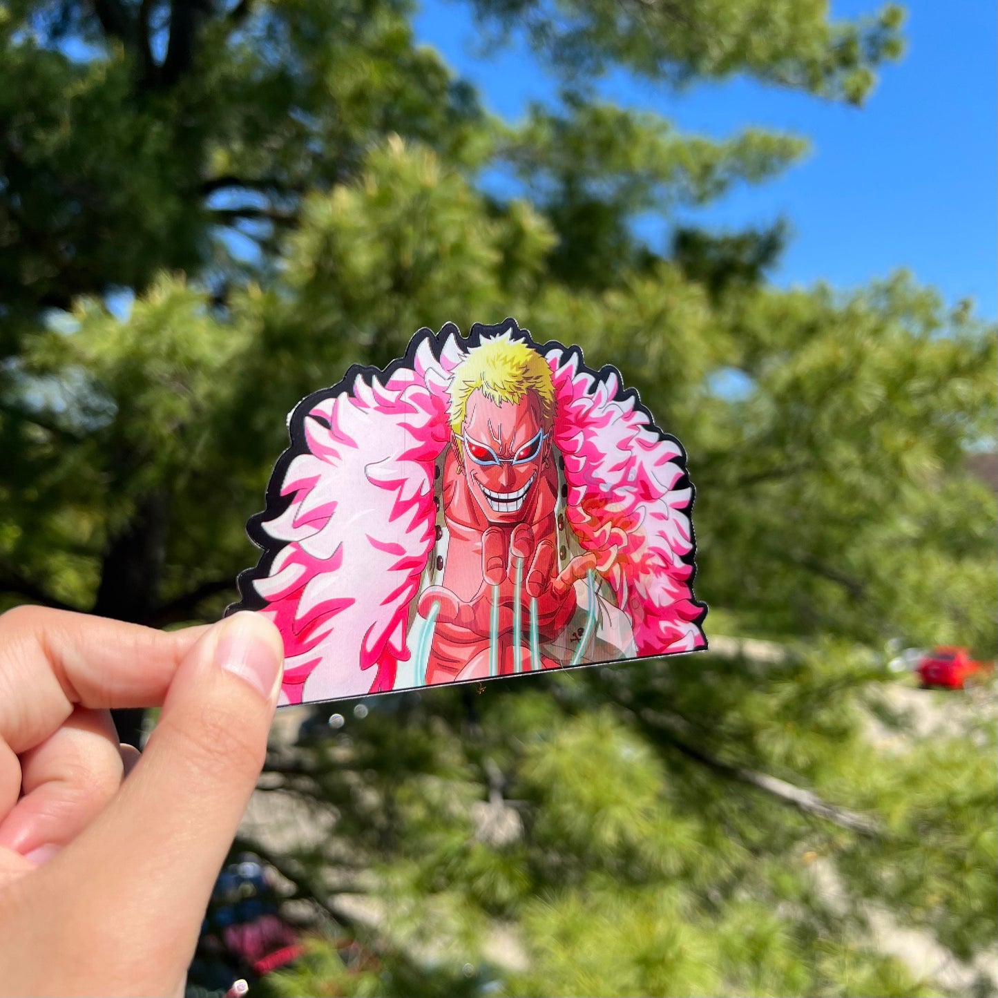 Pink Feather King Motion Sticker