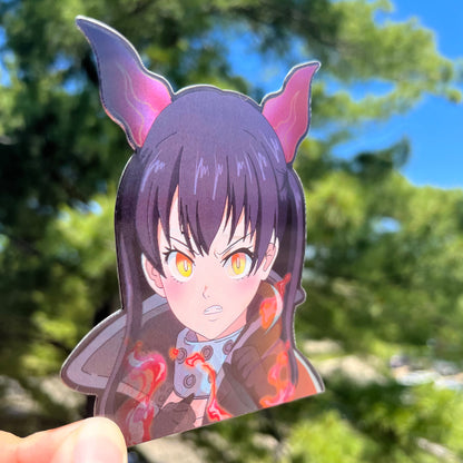Lucky Cat Flame Fighter Motion Sticker