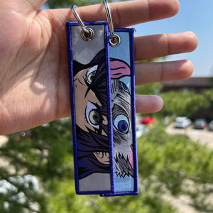 Anime Embroidered Jet Tag Keychain