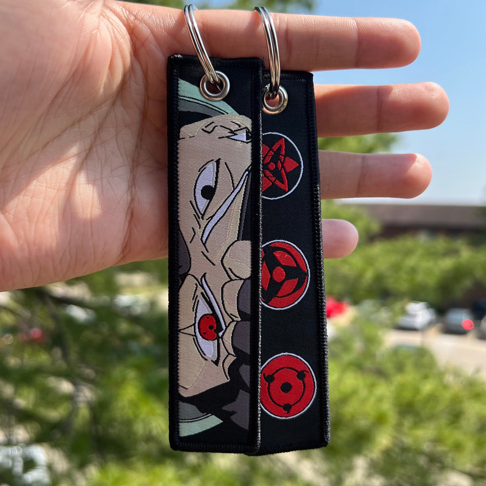 Anime Embroidered Jet Tag Keychain