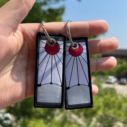 Demon Hunt Embroidered Jet Tag Keychain