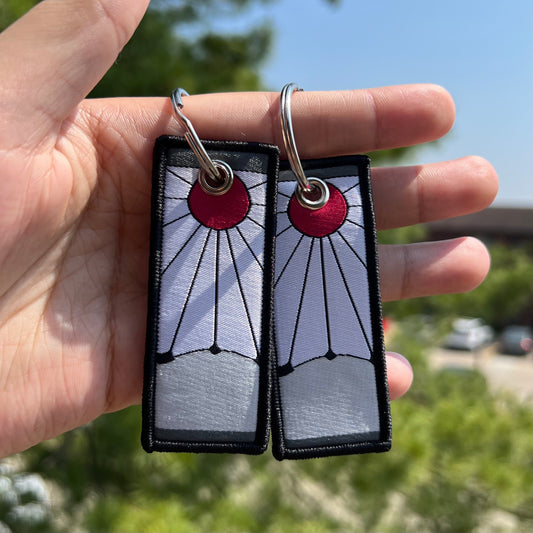 Demon Hunt Embroidered Jet Tag Keychain