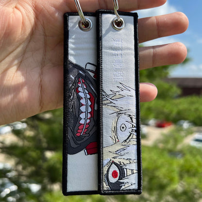 Ghoul of Two Worlds Embroidered Jet Tag Keychain
