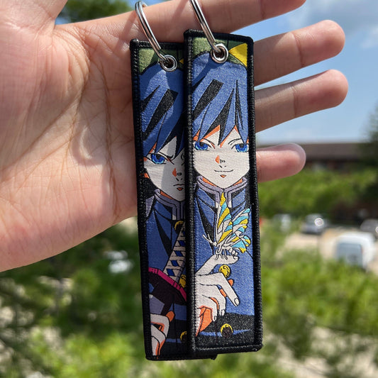 Water Breathing Pillar Embroidered Jet Tag Keychain