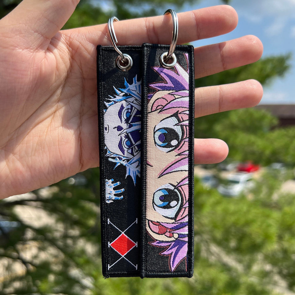 Anime Embroidered Jet Tag Keychain