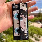 Anime Embroidered Jet Tag Keychain