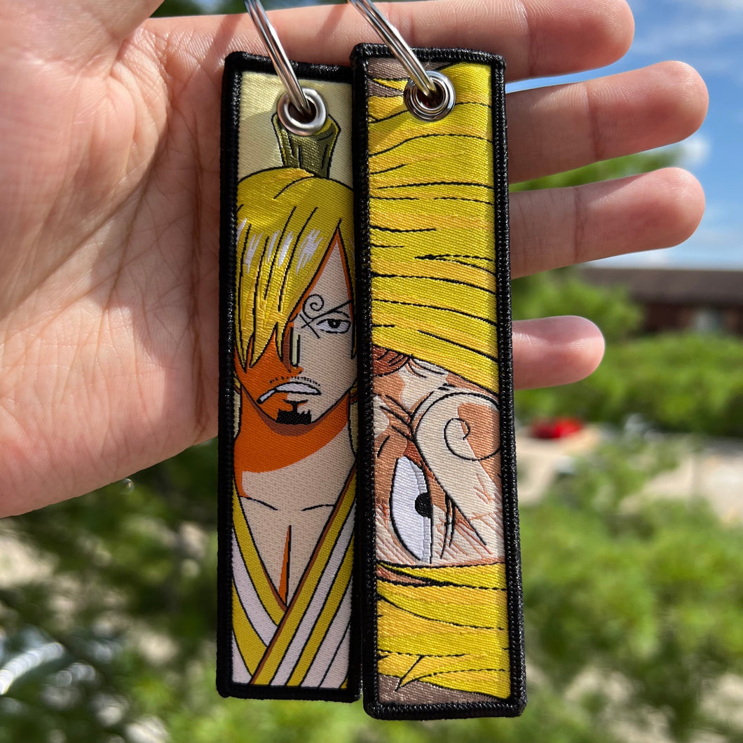 Anime Embroidered Jet Tag Keychain