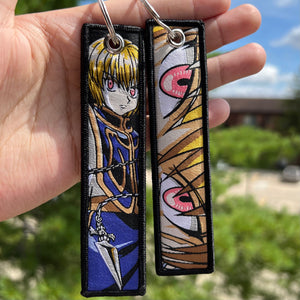 Anime Embroidered Jet Tag Keychain