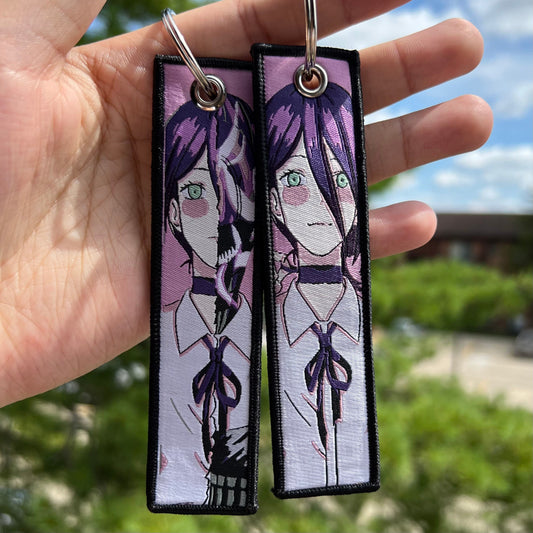 Boom Hearted Assassin Embroidered Jet Tag Keychain