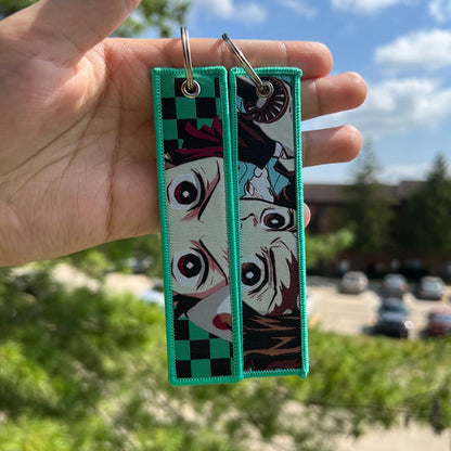 Gentle Slayer Embroidered Jet Tag Keychain